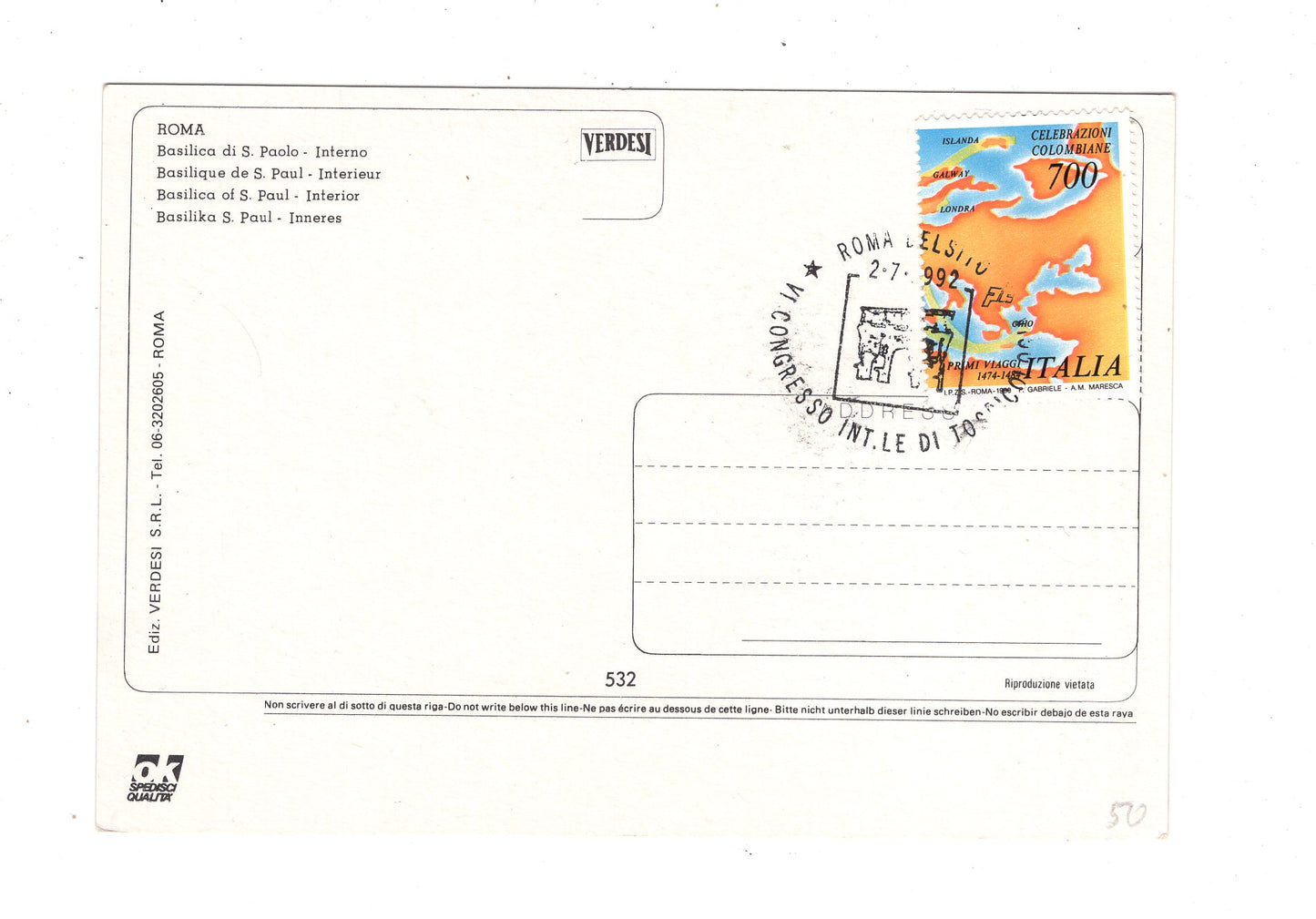 Ansichtskarte Roma Rom / Basilica di S. Paolo / Italien / N1-56