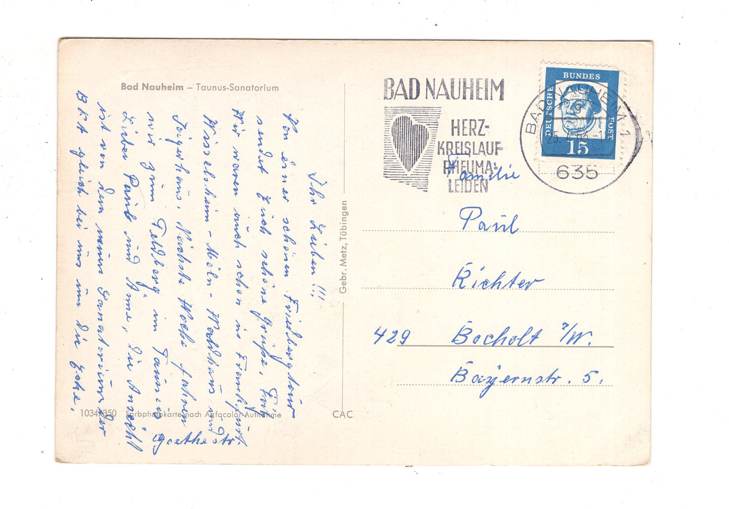 Ansichtskarte Bad Nauheim / Taunus-Sanatorium / J1-57