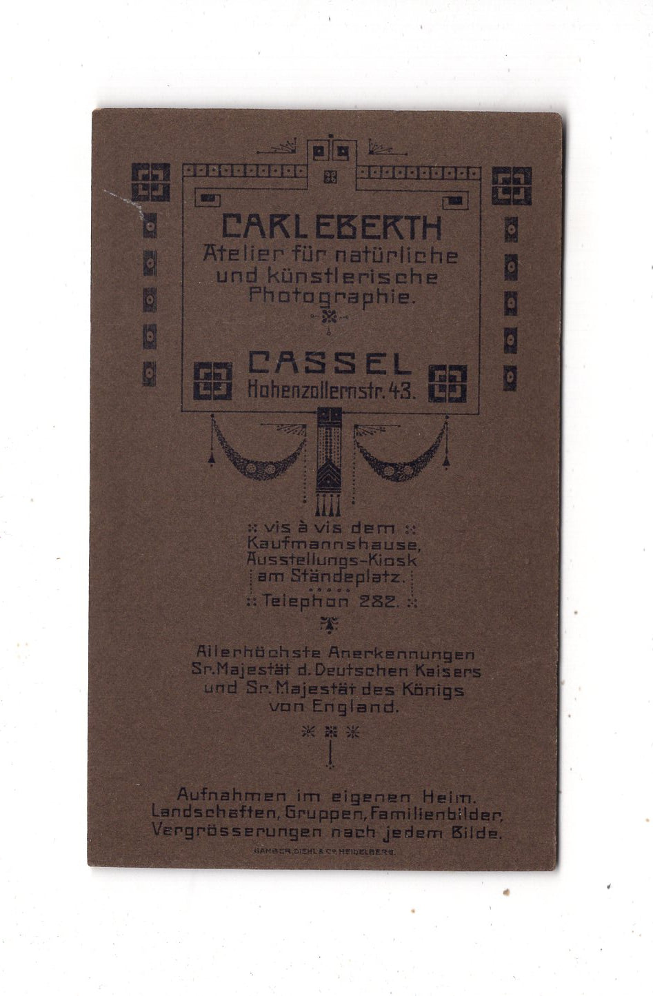 Fotografie Herrenportrait - Kassel 1900er