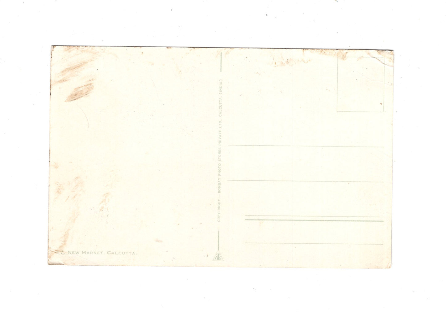 Ansichtskarte New Market / Kalkutta / Indien