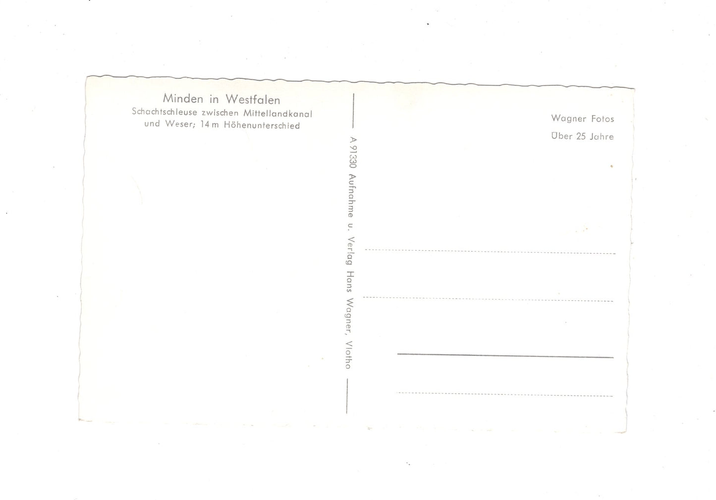 Ansichtskarte Minden in Westfalen / Schachtschleuse