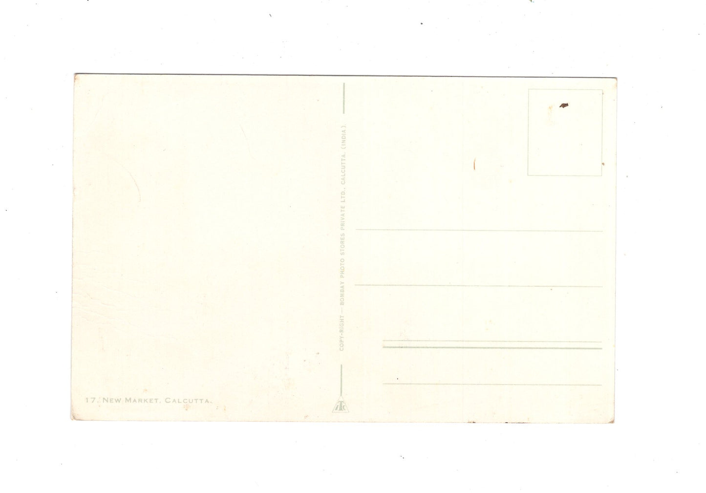 Ansichtskarte New Market / Kalkutta / Indien