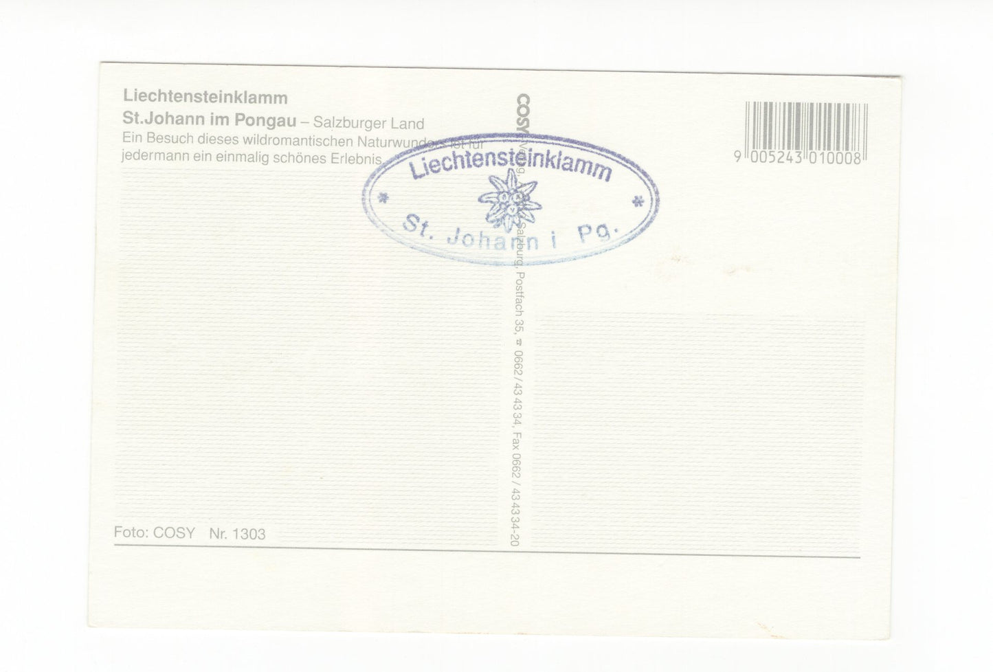 Ansichtskarte St. Johann im Pongau / Liechtensteinklamm / Österreich