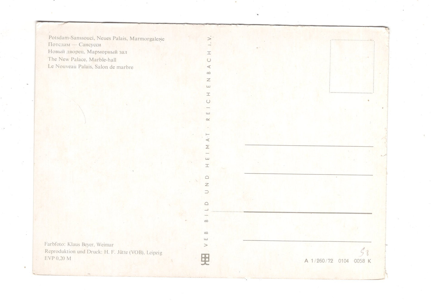 Ansichtskarte Potsdam-Sanssouci / Neues Palais / Marmorgalerie / M1-55