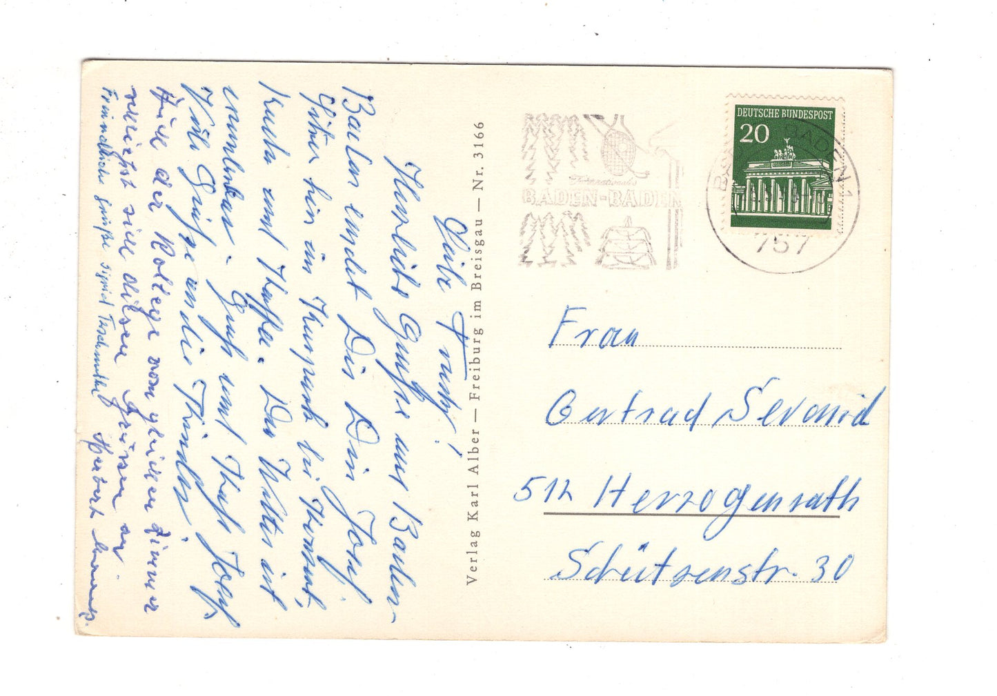 Ansichtskarte Baden-Baden / Haus des Kurgastes +++ / J1-57