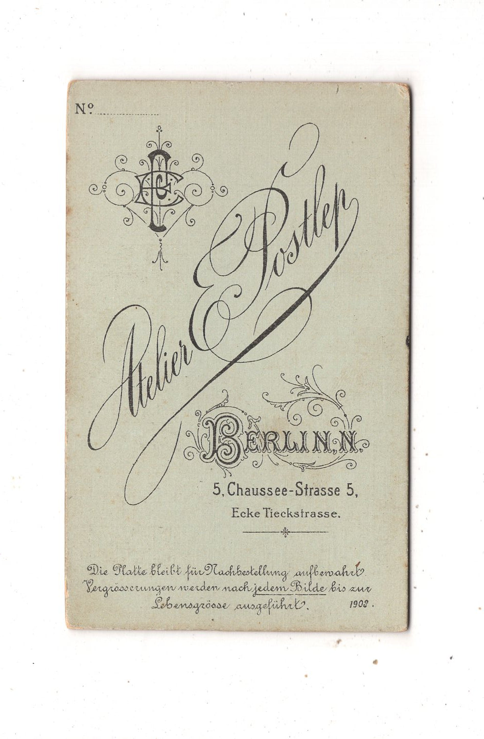 Fotografie Soldat - Berlin 1903