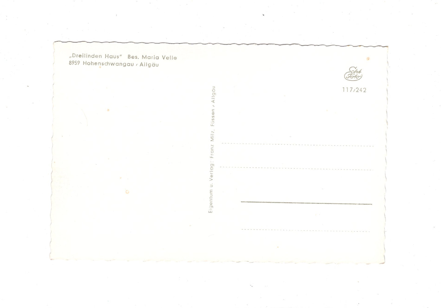 Ansichtskarte Haus Velle / Dreilinden haus / Hohenschwangau / Allgäu / I1-61