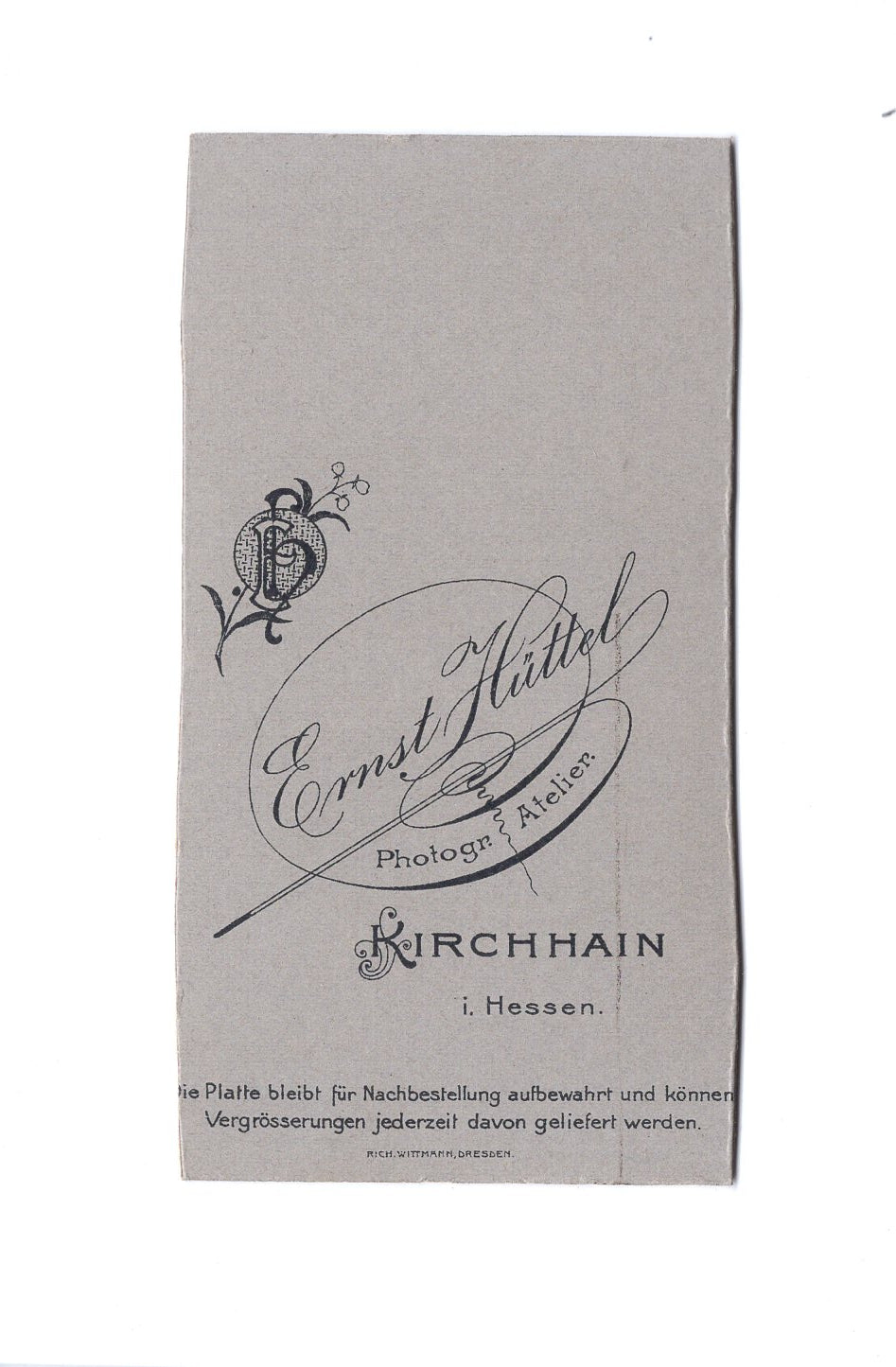 Fotografie Feiner Herr - Kirchhain / Bezirk Kassel 1900er