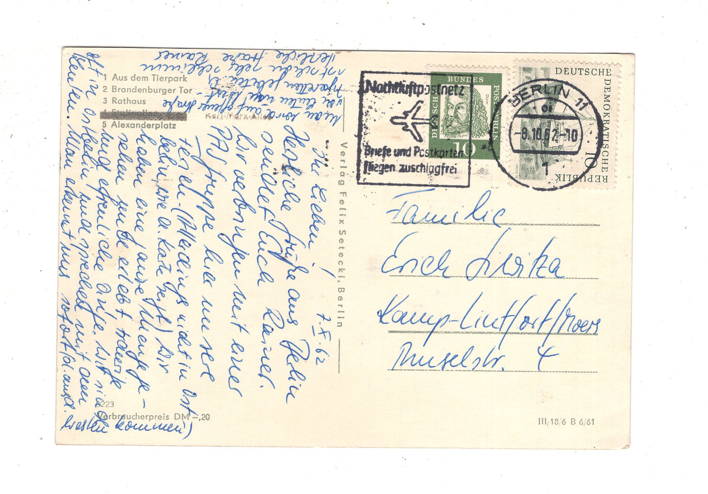 Ansichtskarte Berlin / DDR / Brandenburger Tor +++ / K1-50