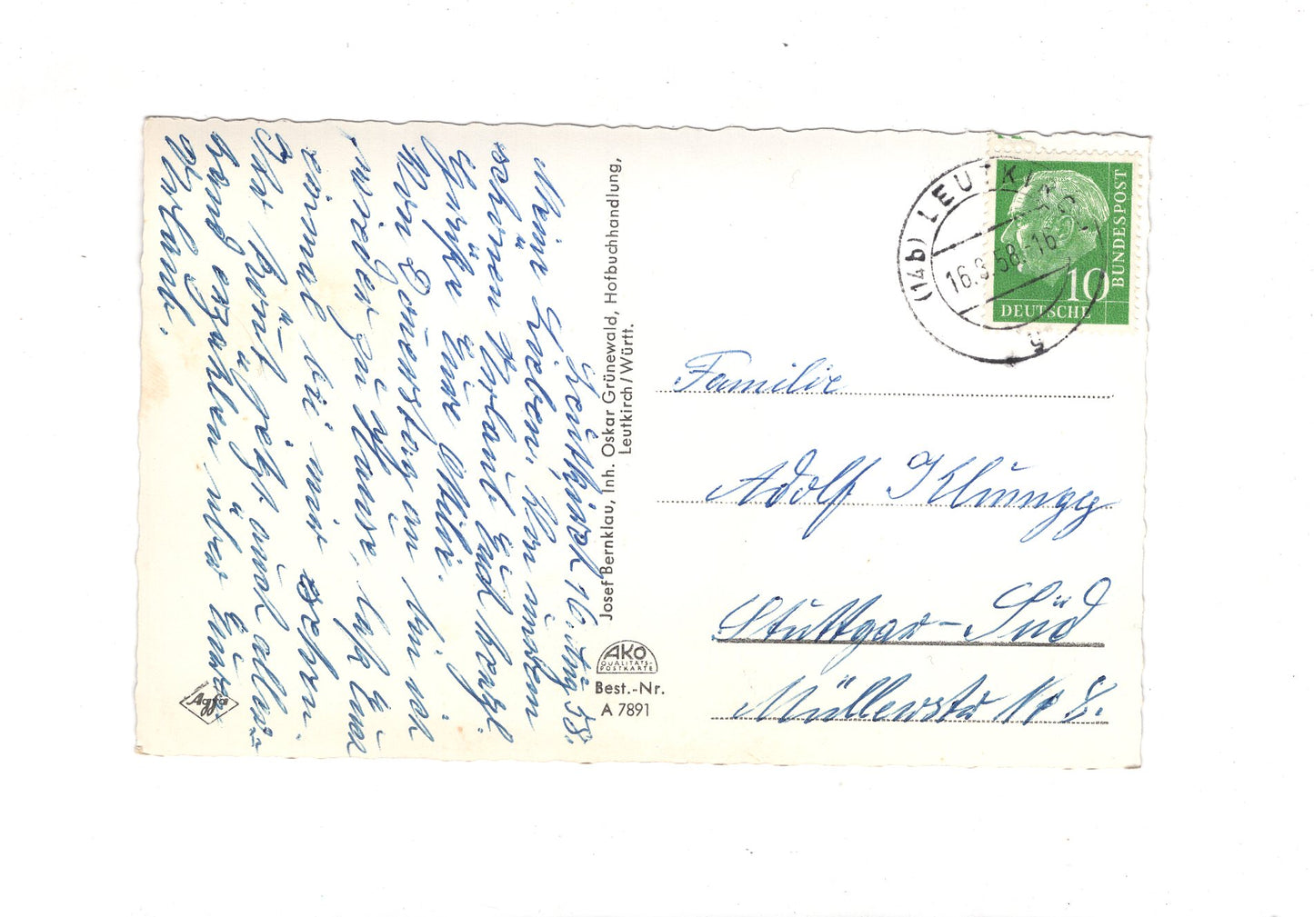 Ansichtskarte Blick vom Schloss Zeil auf Leutkirch / I1-61