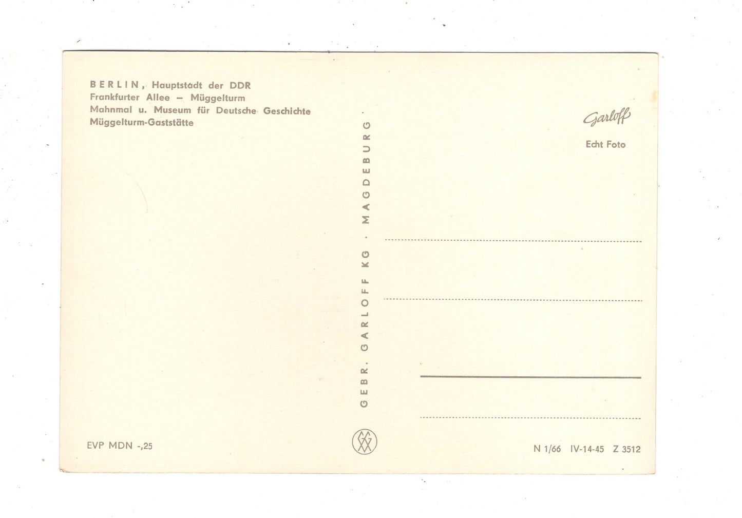 Ansichtskarte Berlin / DDR / Frankfurter Allee +++ / K1-50