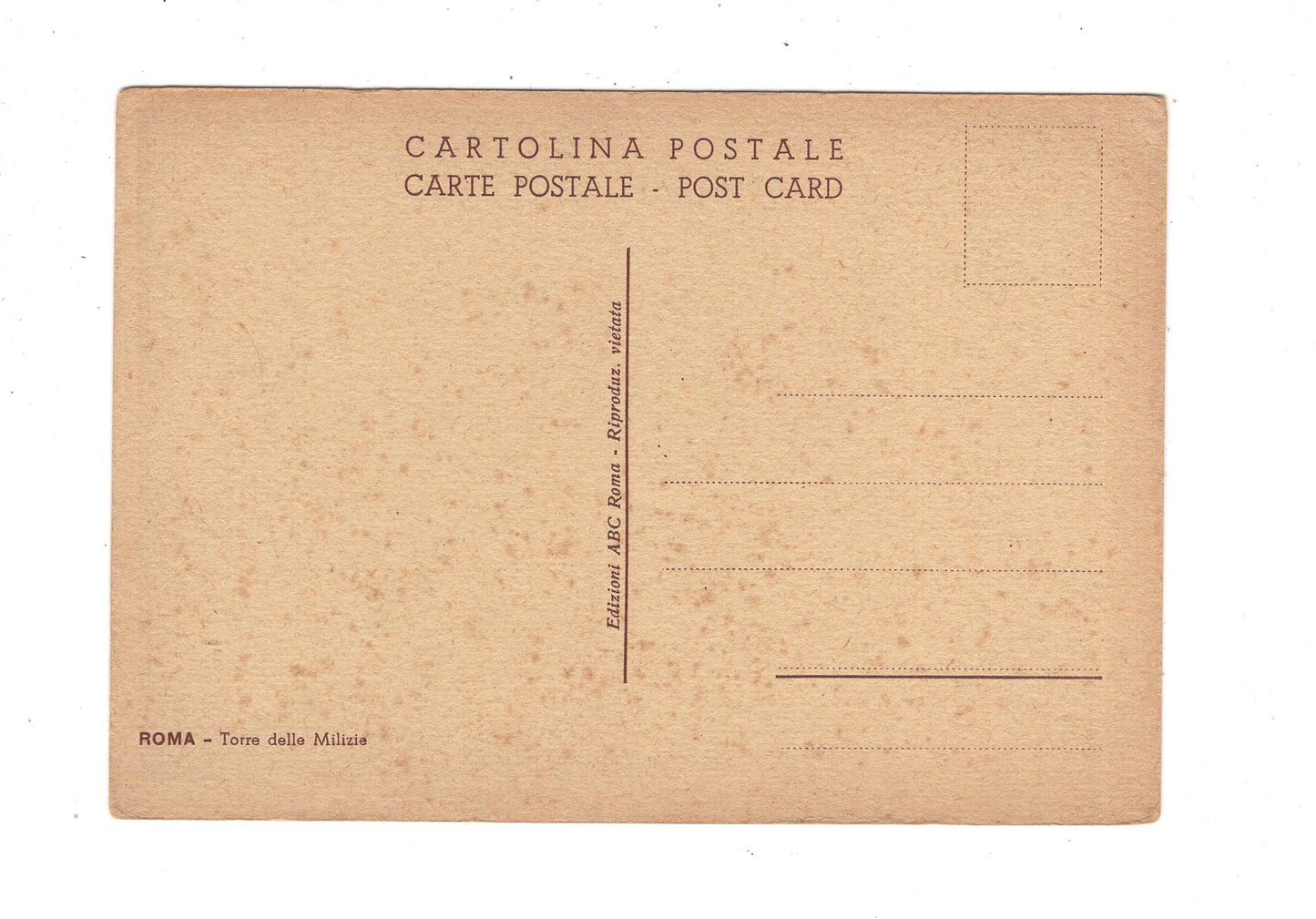 Ansichtskarte Roma Rom / Torre delle Milizie / Italien / N1-56