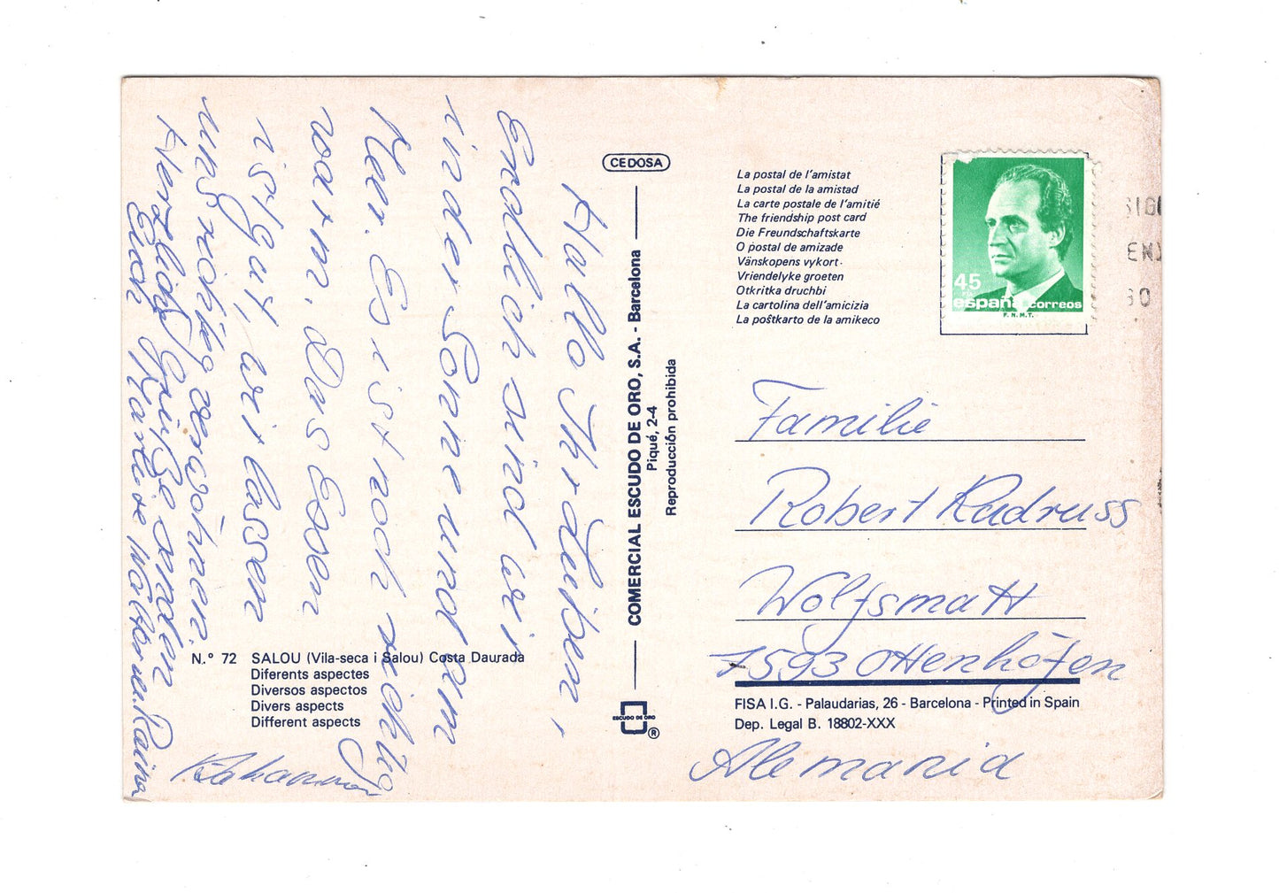 Ansichtskarte Salou / Costa Daurada / Spanien