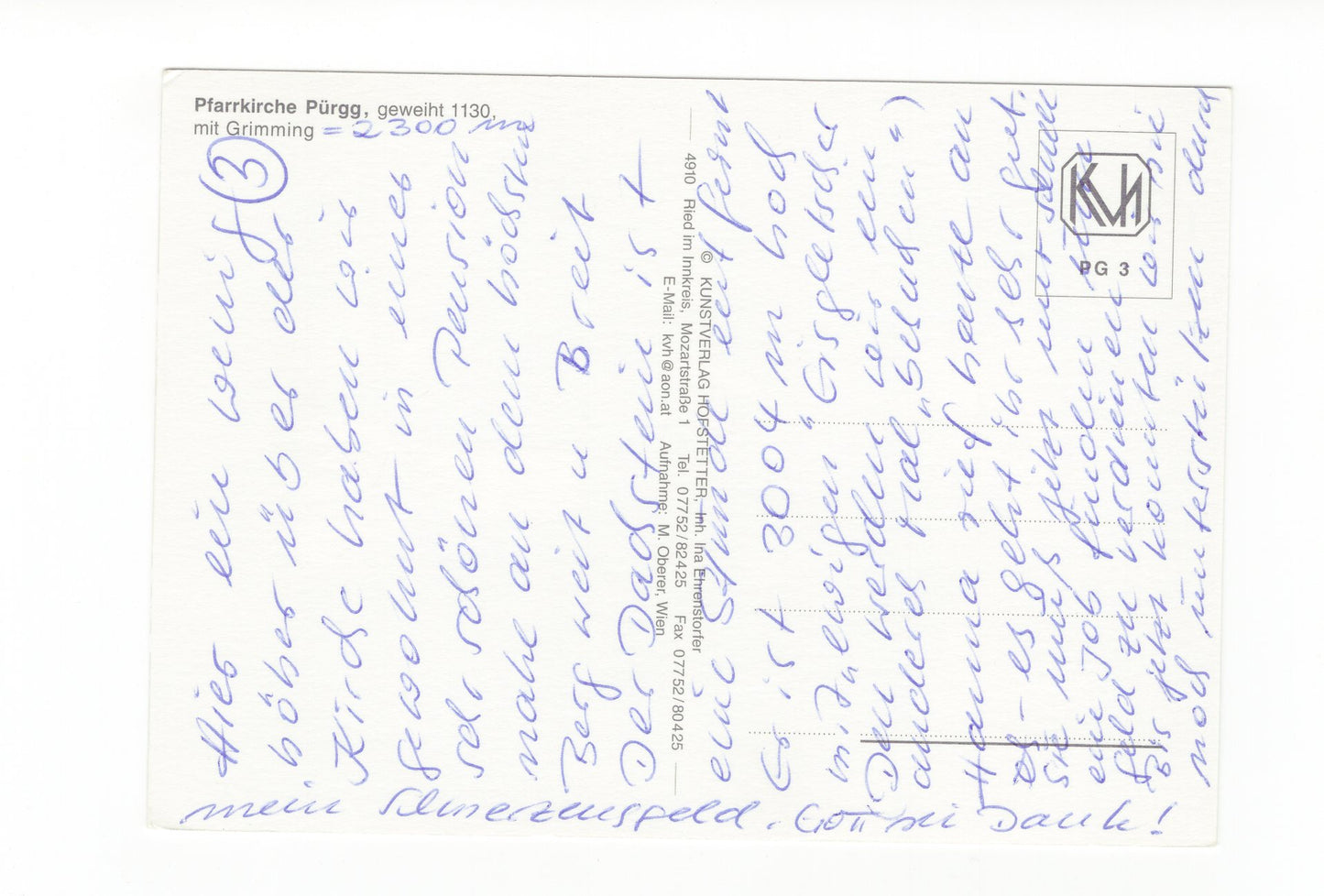 Ansichtskarte Pfarrkirche Pürgg / Österreich
