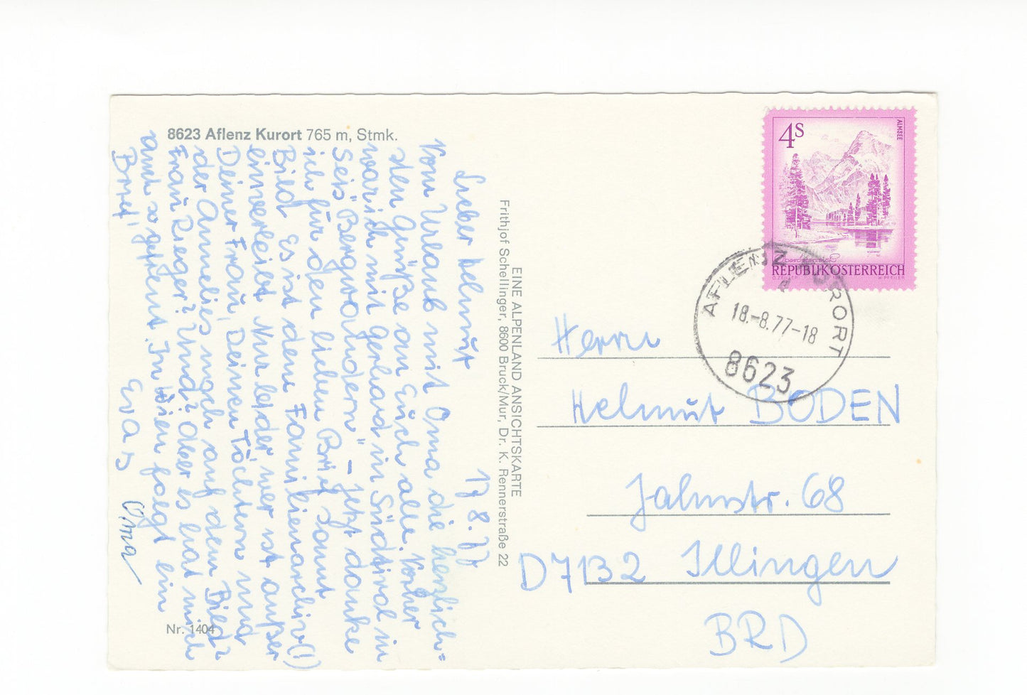 Ansichtskarte Aflenz / Steiermark / Österreich