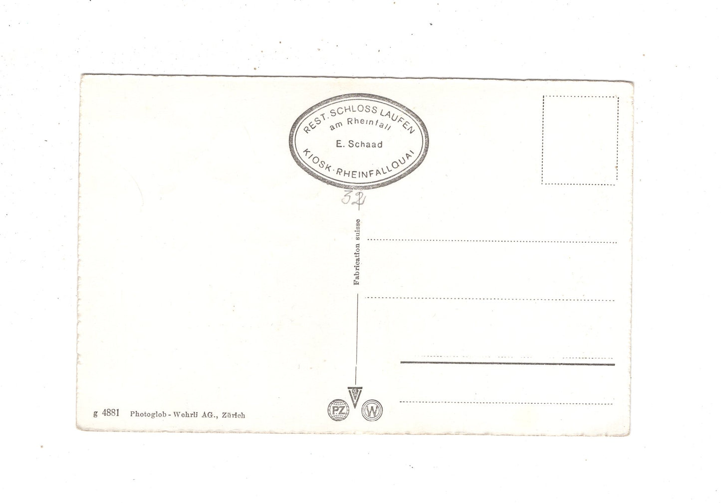 Ansichtskarte Rheinfall mit Fischnetz / Schweiz