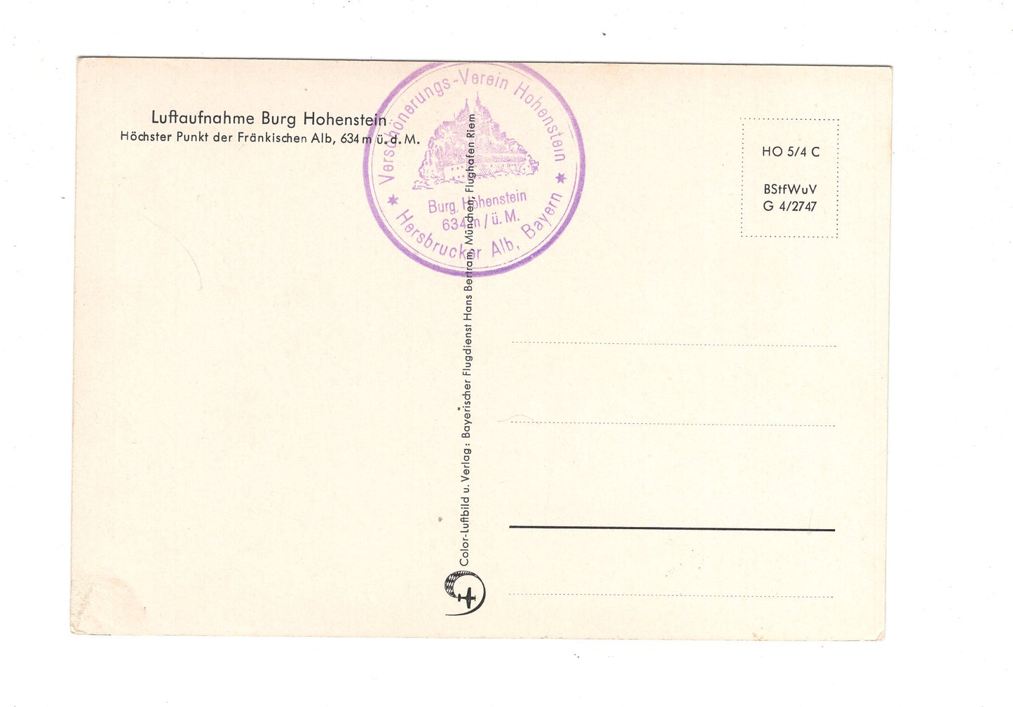 Ansichtskarte Burg Hohenstein / Fränkische Alb / H1-63