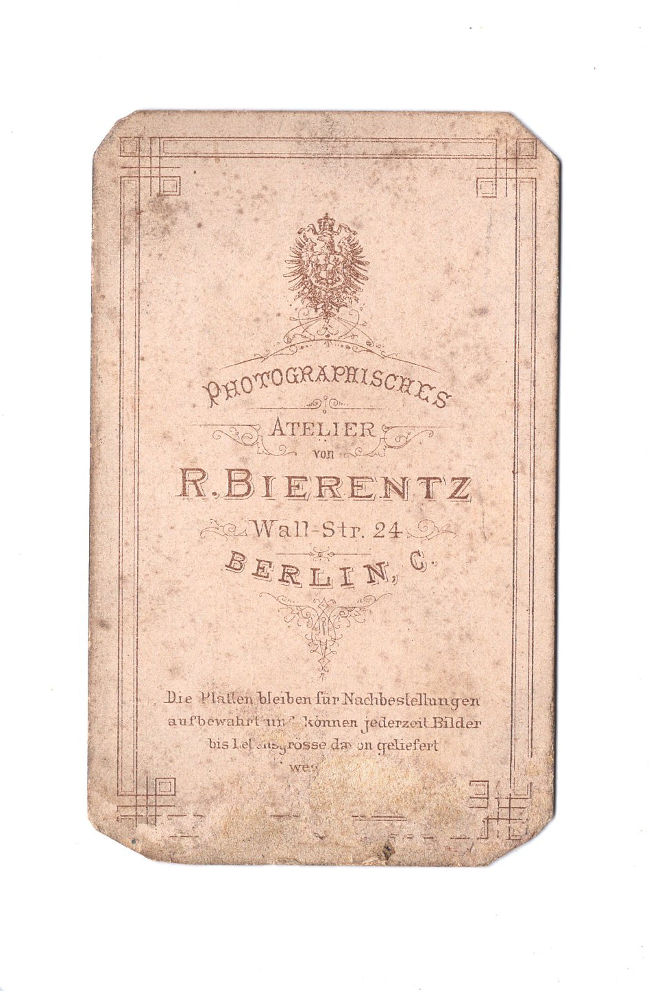 Fotografie Soldat / Soldatenportrait - Berlin 1880er