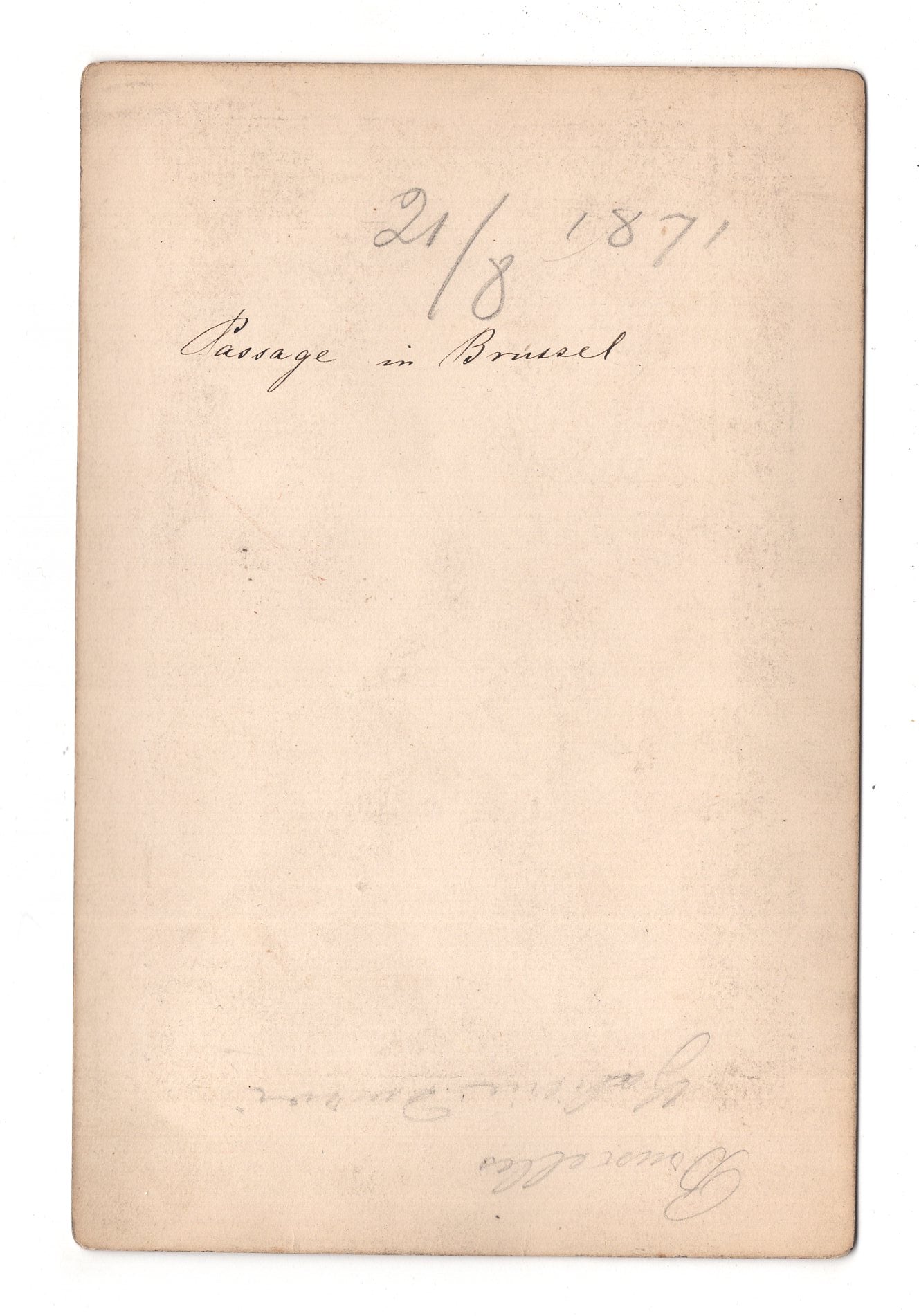 Fotografie Bruxelles / Passage in Brüssel - 1870er / CAB U-36