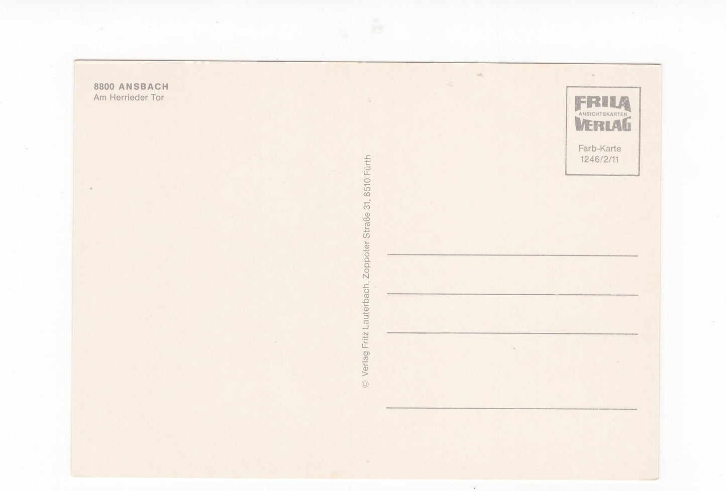 Ansichtskarte Ansbach / Am Herrieder Tor