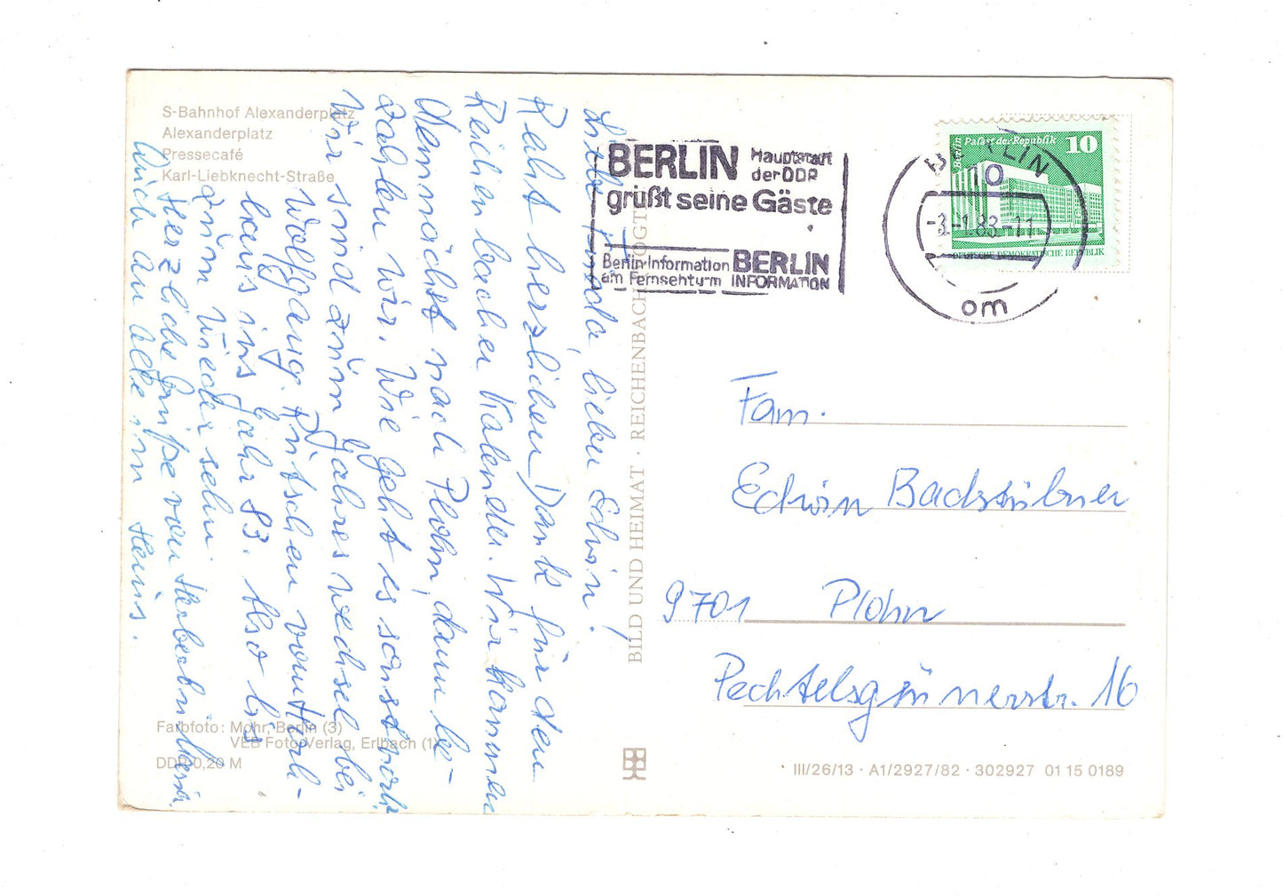 Ansichtskarte Berlin / DDR / Pressecafé / Alexanderplatz +++
