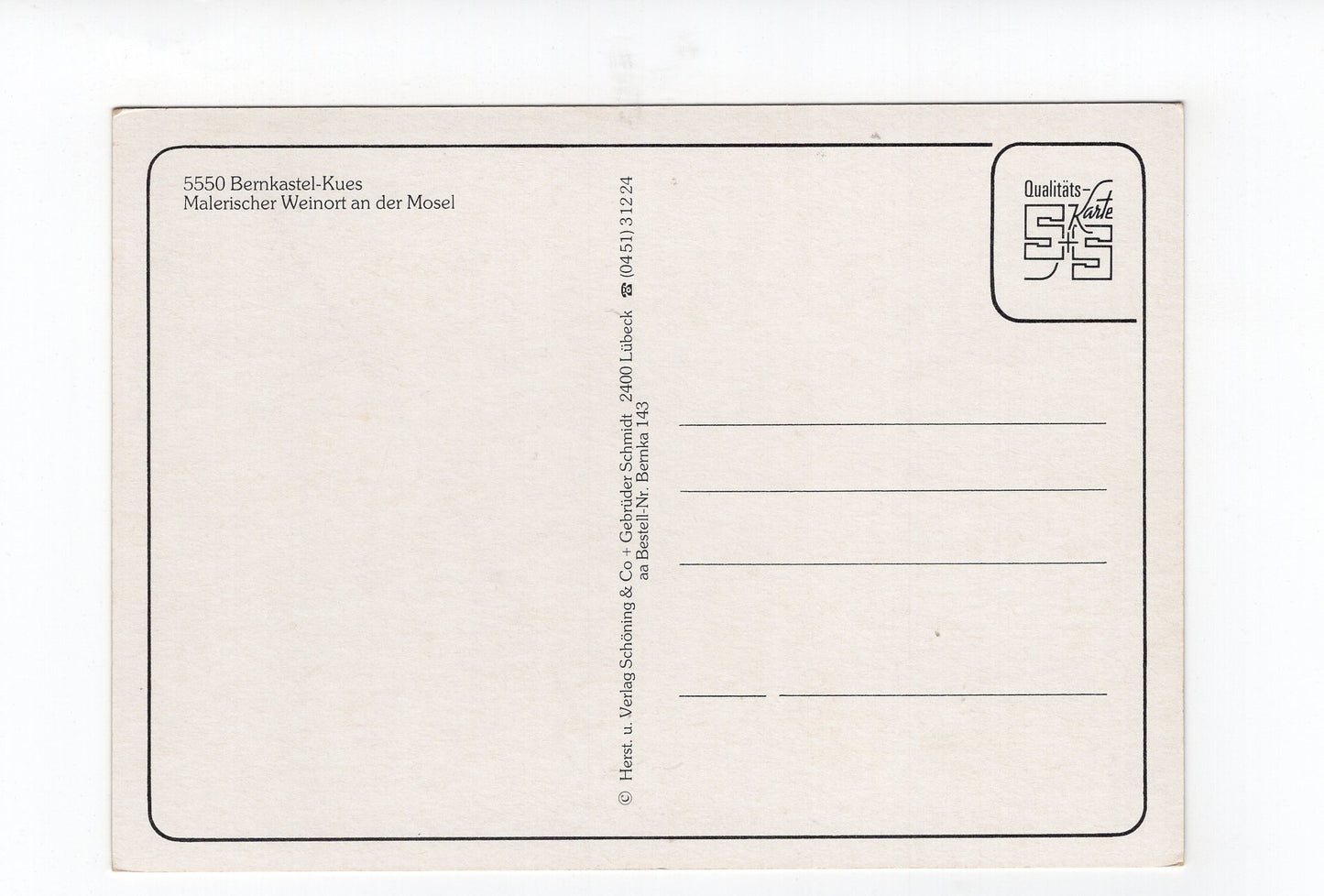 Ansichtskarte Bernkastel-Kues an der Mosel