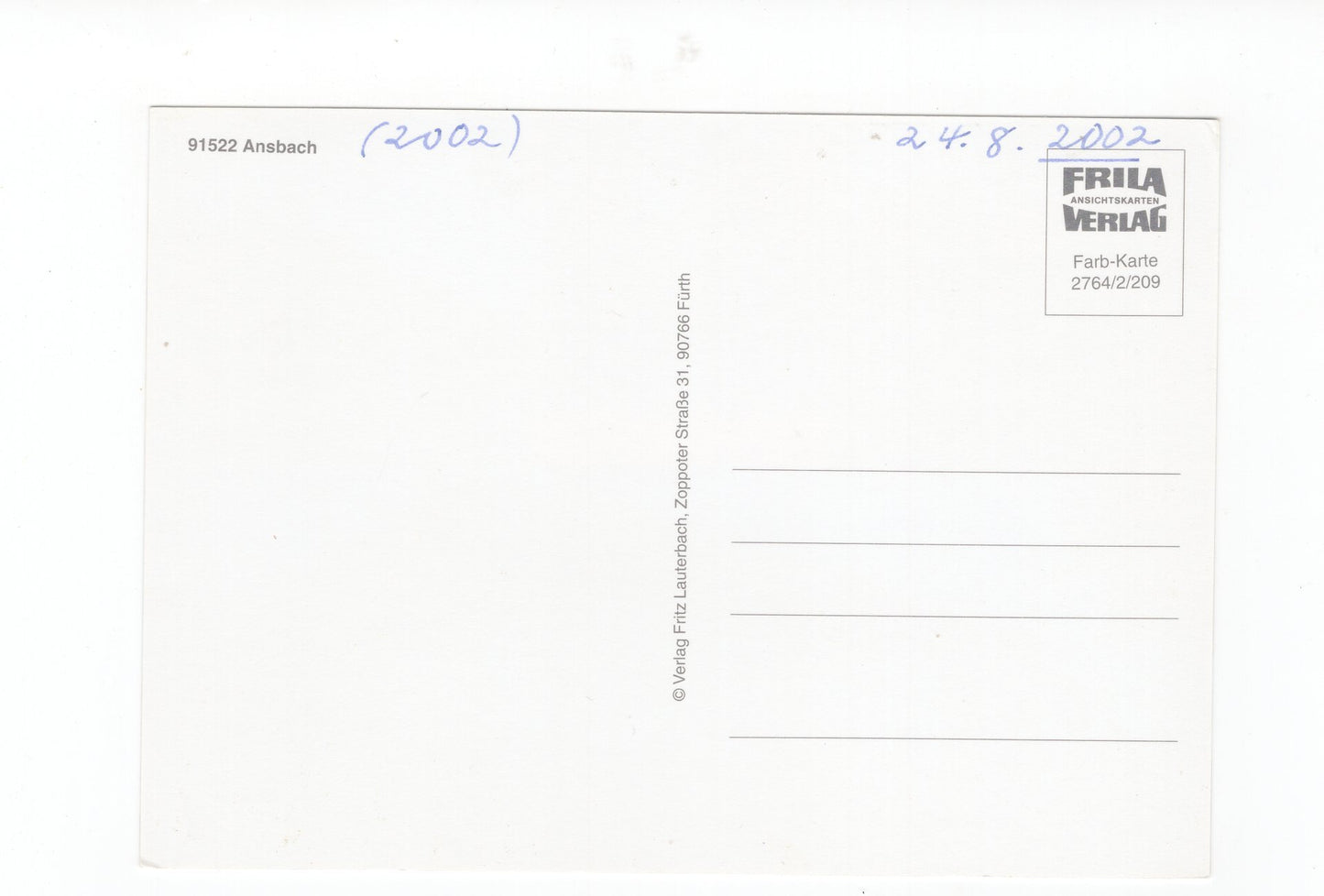 Ansichtskarte Ansbach