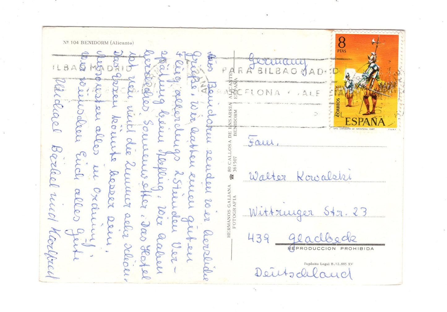 Ansichtskarte Benidorm / Spanien