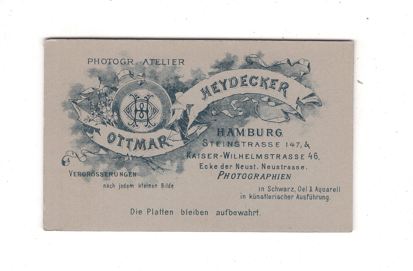 Fotografie Feine Dame - Hamburg 1900er / CDV L1-34