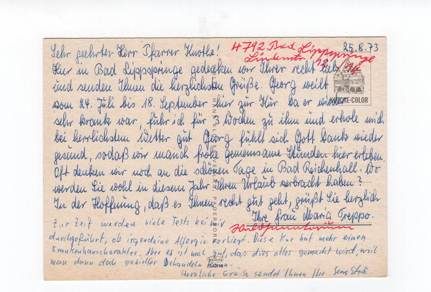 Ansichtskarte Bad Lippspringe / Kurmittelhaus +++