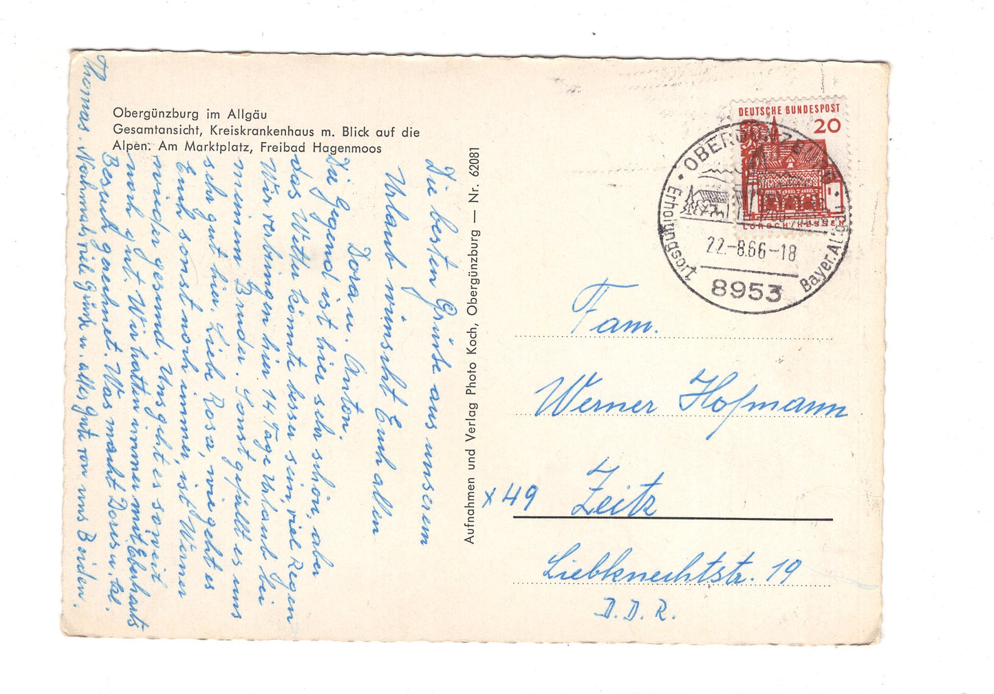 Ansichtskarte Obergünzburg im Allgäu / I1-62