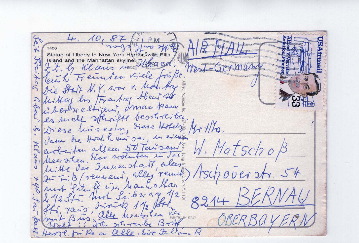 Ansichtskarte New York / USA