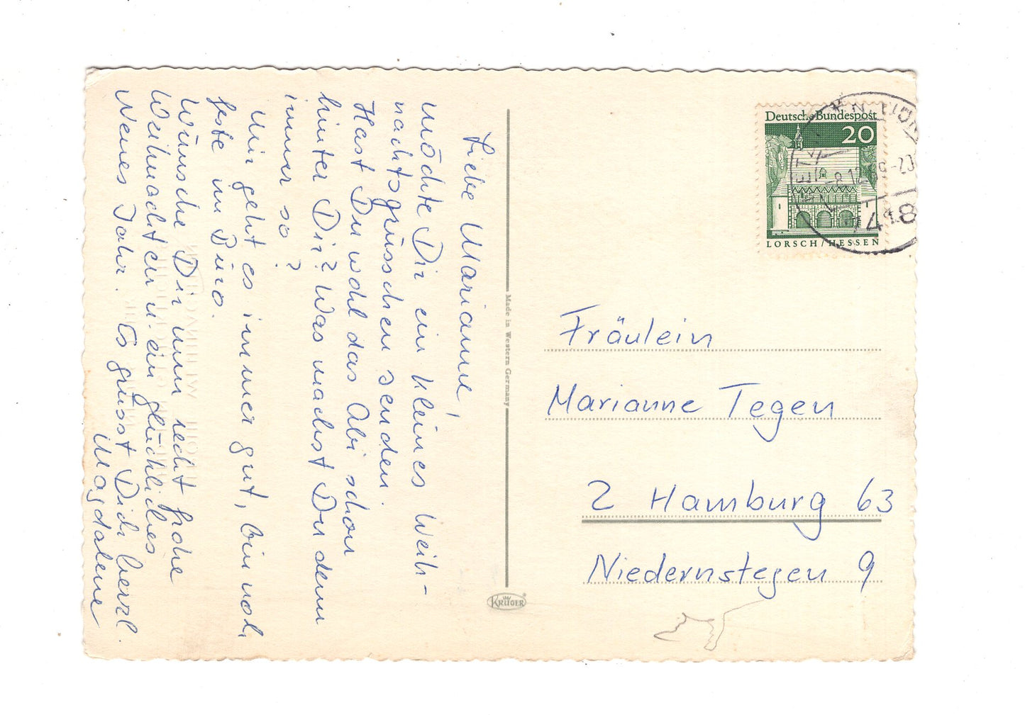 Ansichtskarte Feiertage / Frohe Weihnachten / K1-69