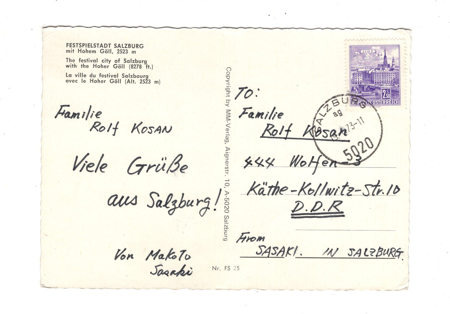 Ansichtskarte Salzburg / Österreich