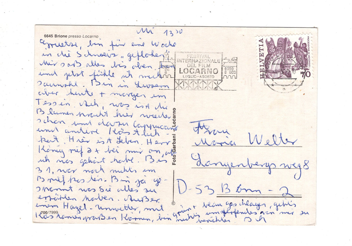 Ansichtskarte Brione presso Locarno / Schweiz