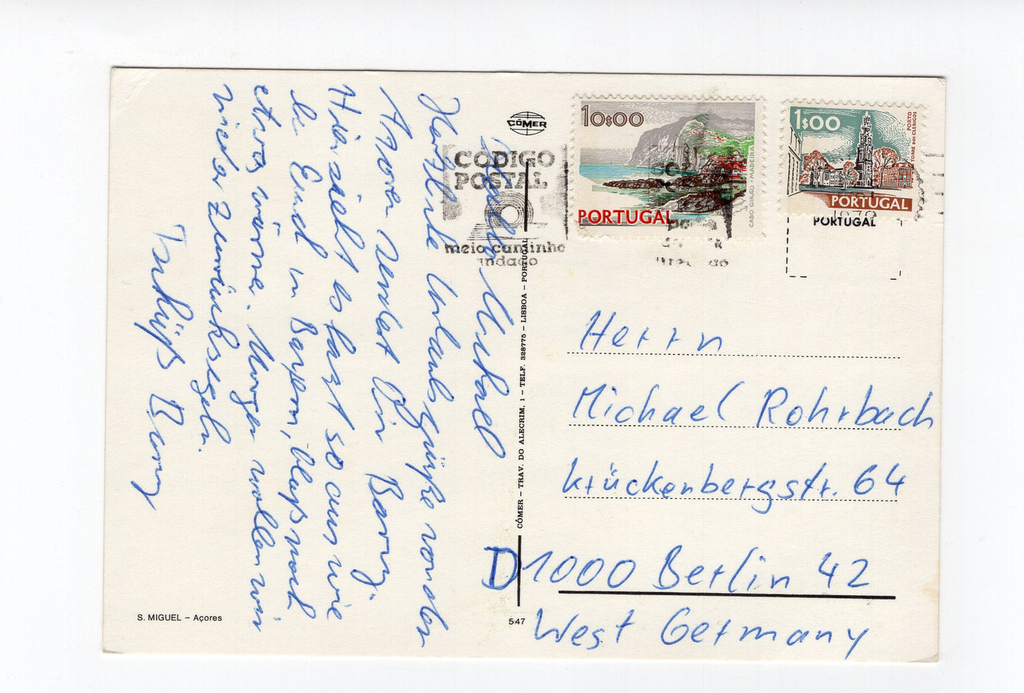 Ansichtskarte S. Miguel / Acores / Portugal