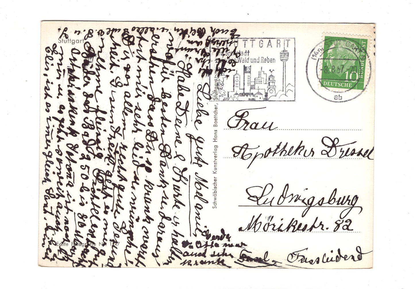 Ansichtskarte Grüße aus Stuttgart / I1-62