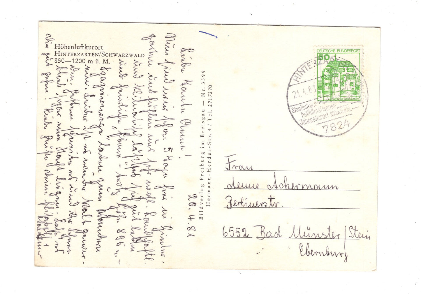 Ansichtskarte Hinterzarten im Schwarzwald / G1-67