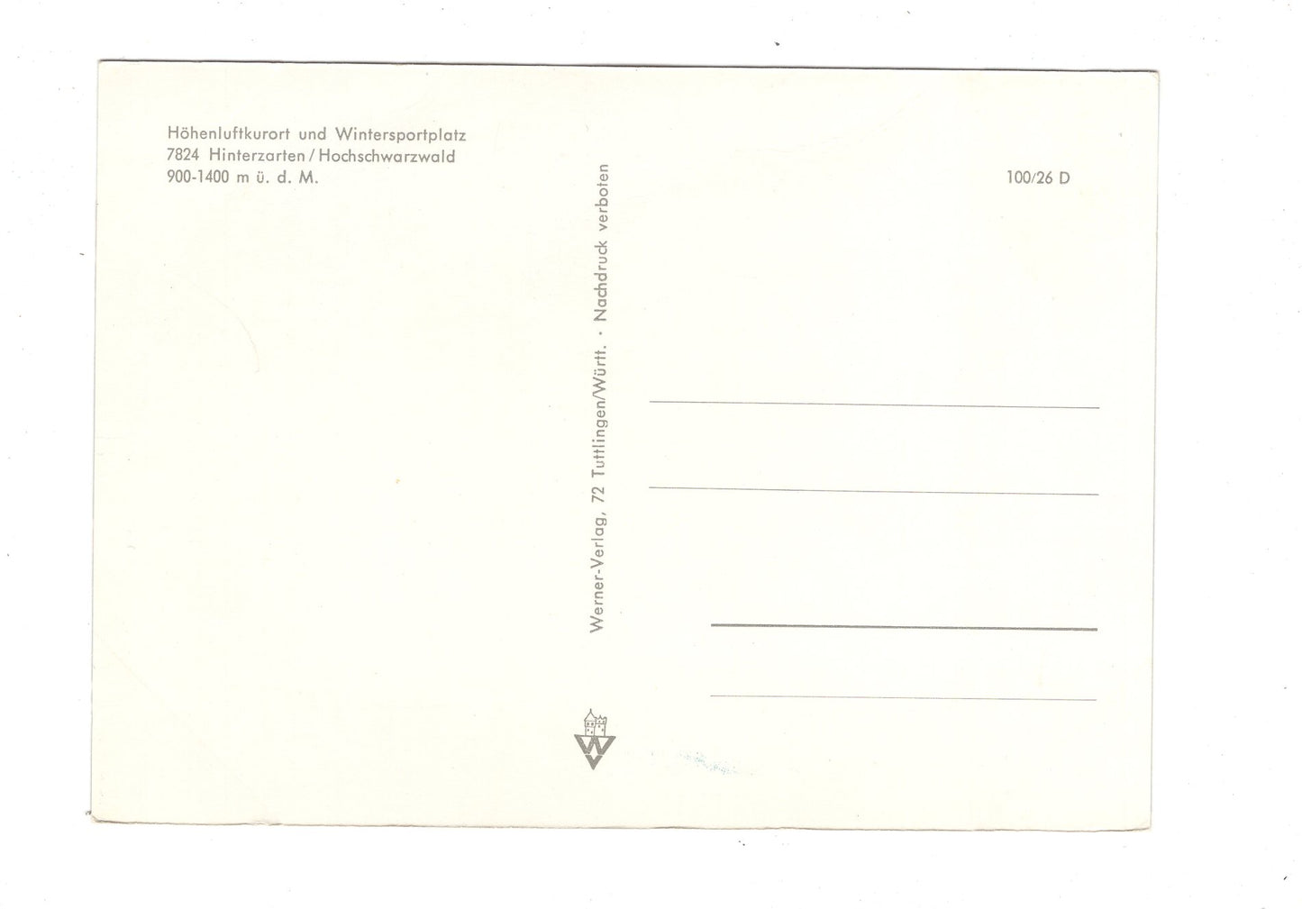 Ansichtskarte Hinterzarten im Hochschwarzwald / G1-67