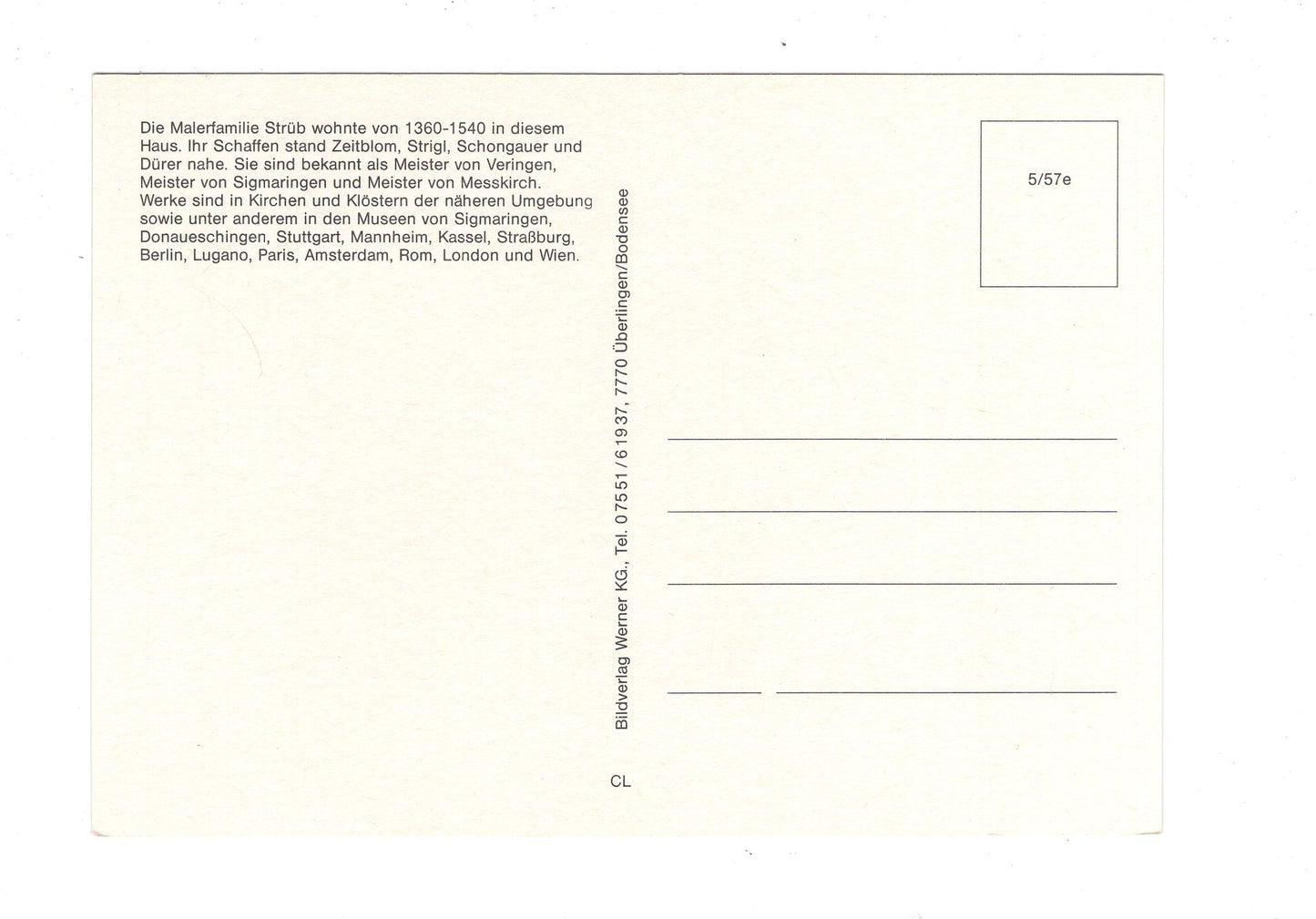 Ansichtskarte Strübhaus - Veringenstadt / H1-63