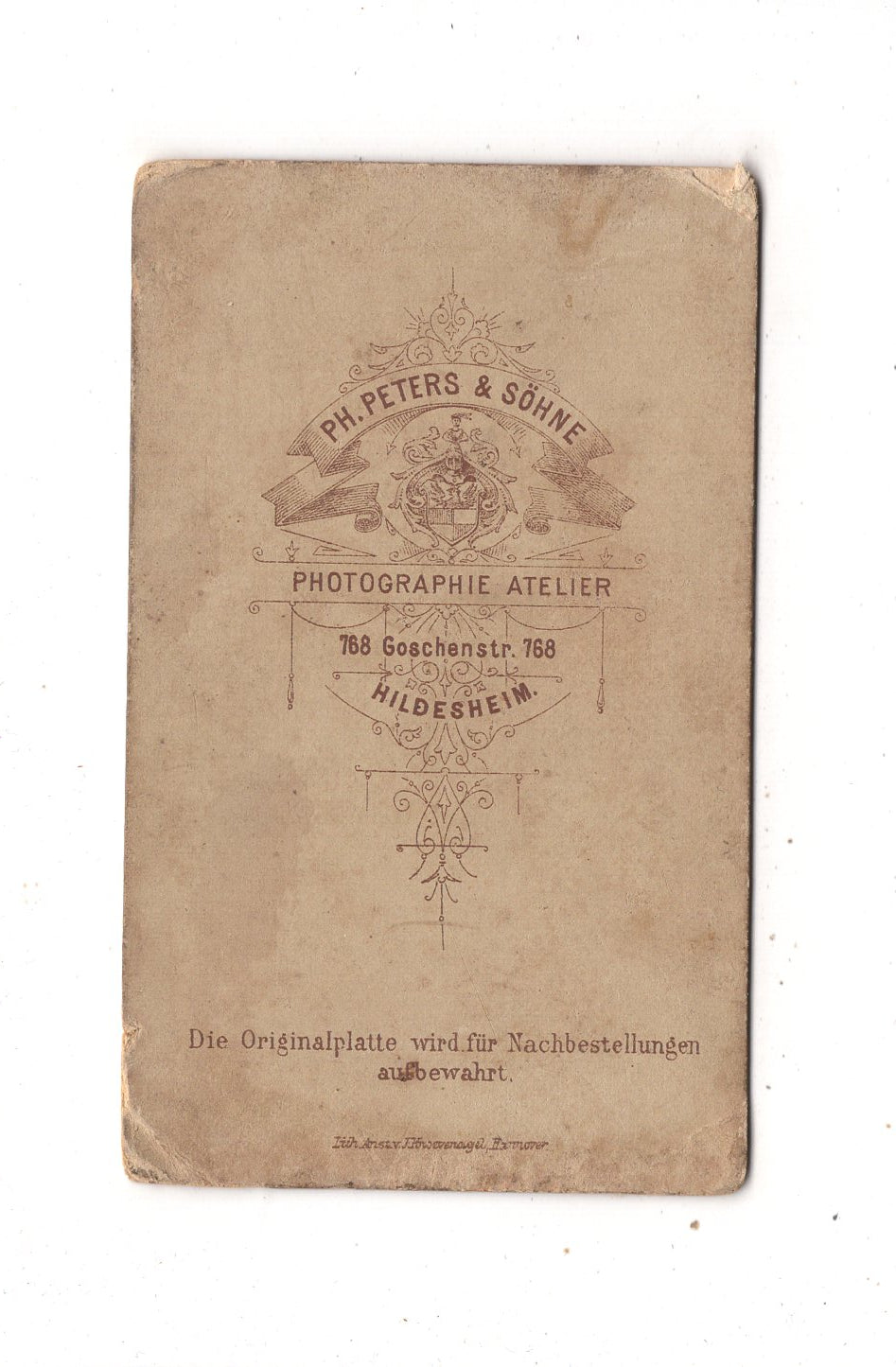 Fotografie Herrenportrait - Hildesheim um 1880
