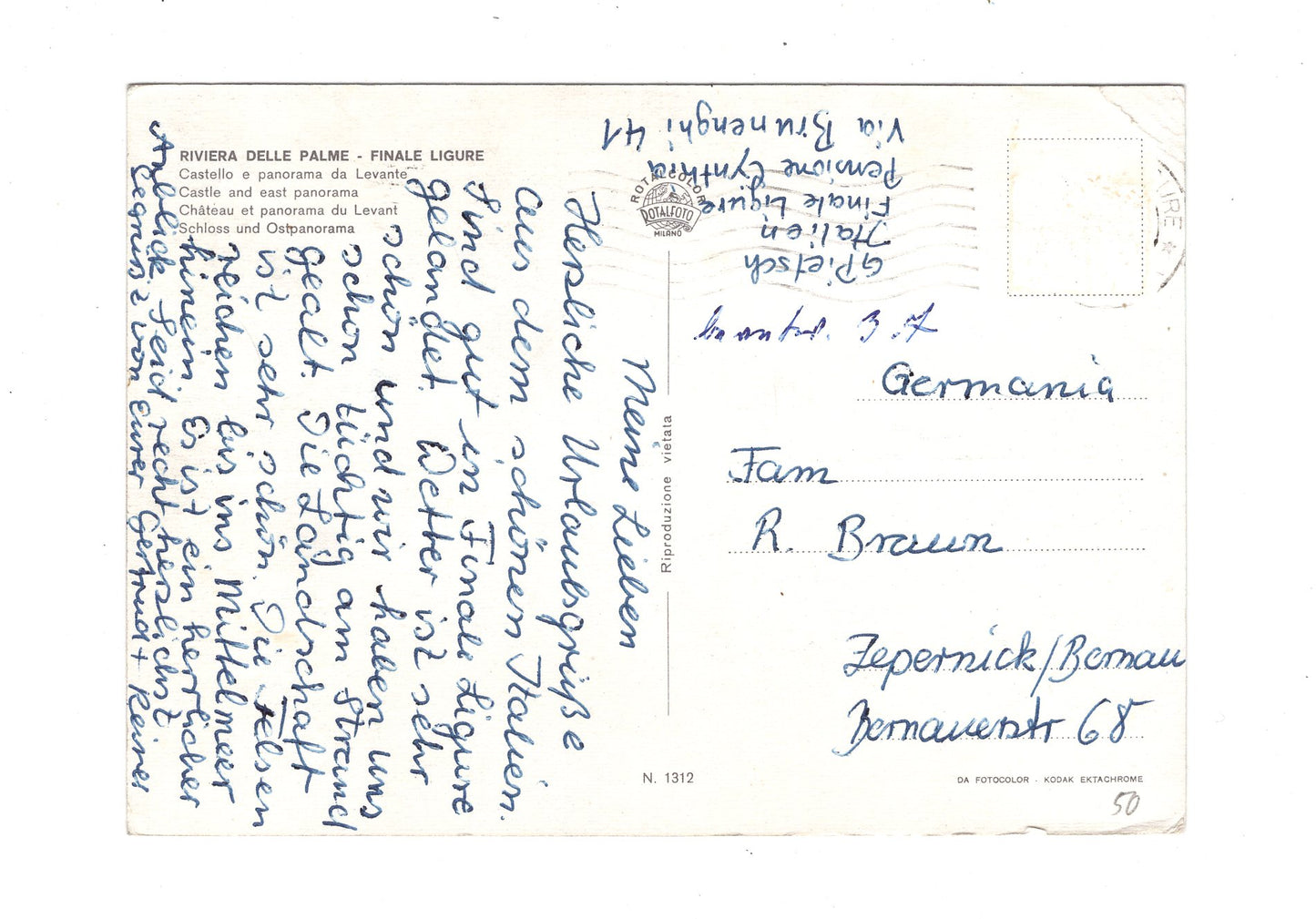 Ansichtskarte Finale Ligure / Italien