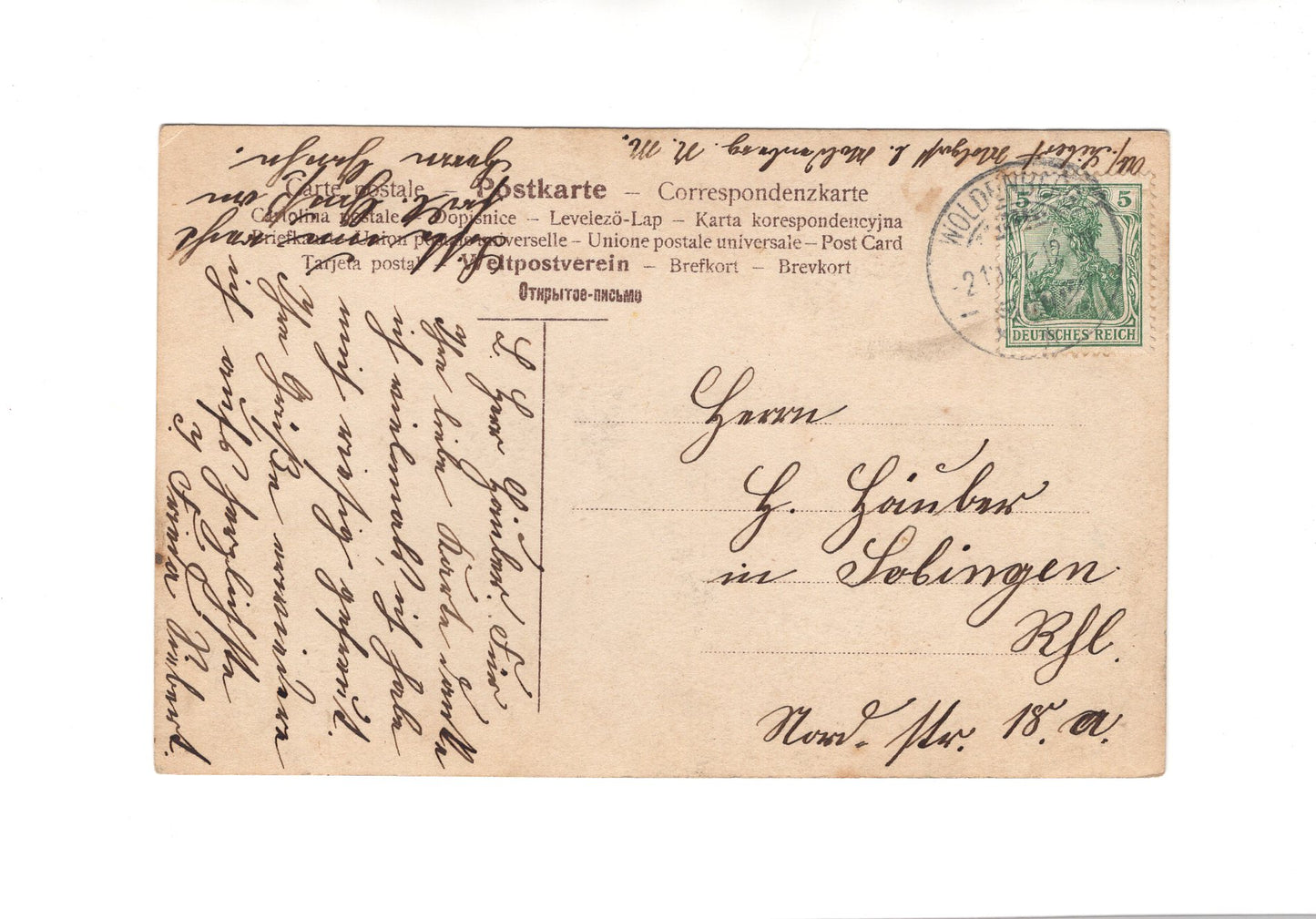 Ansichtskarte Feine Dame in schönem Kleid - 1907