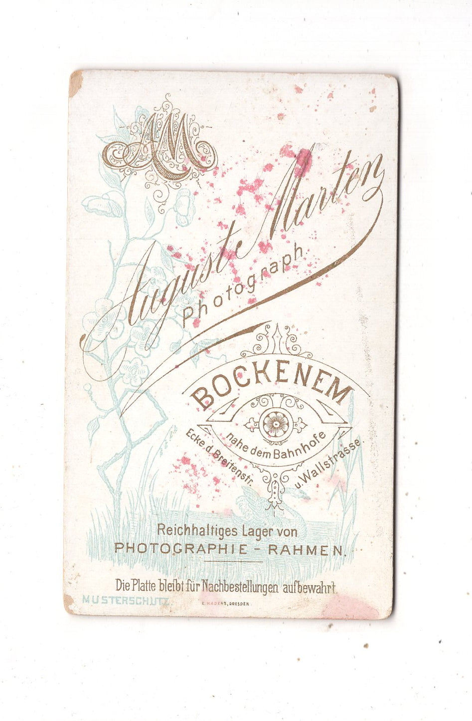 Fotografie Herrenportrait - Bockenem 1890er