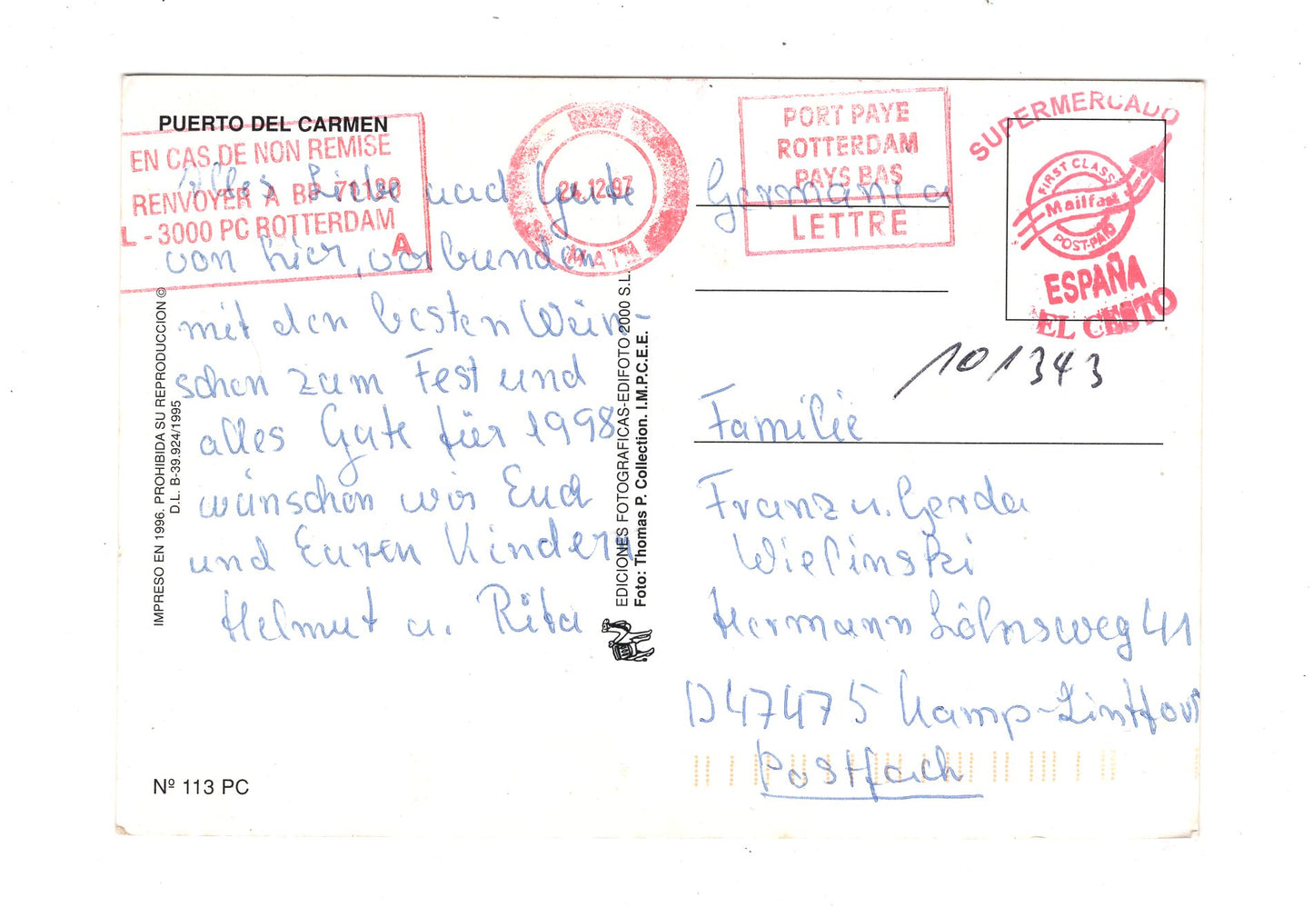 Ansichtskarte Lanzarote / Puerto del Carmen / Spanien