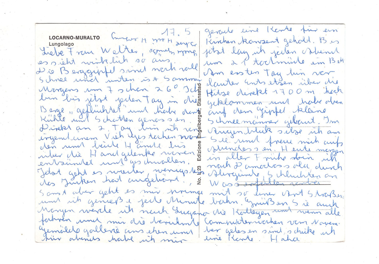 Ansichtskarte Locarno-Muralto / Lungolago / Schweiz