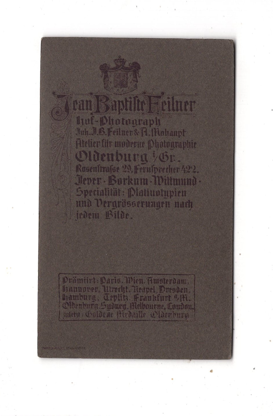 Fotografie Niedliche kleine Mädchen - Oldenburg 1900er