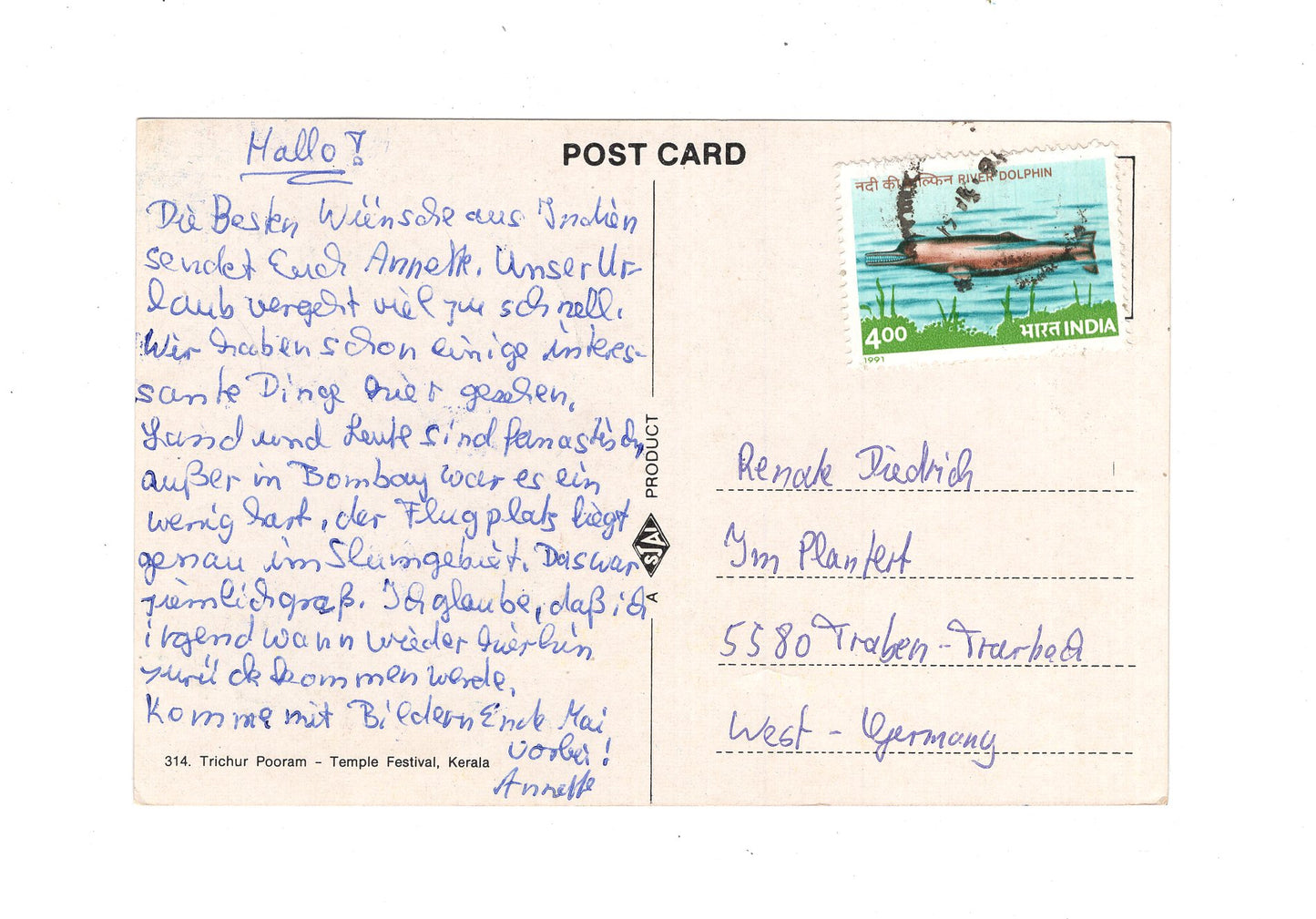 Ansichtskarte Trichur Pooram - Temple Festuval / Kerala / Indien