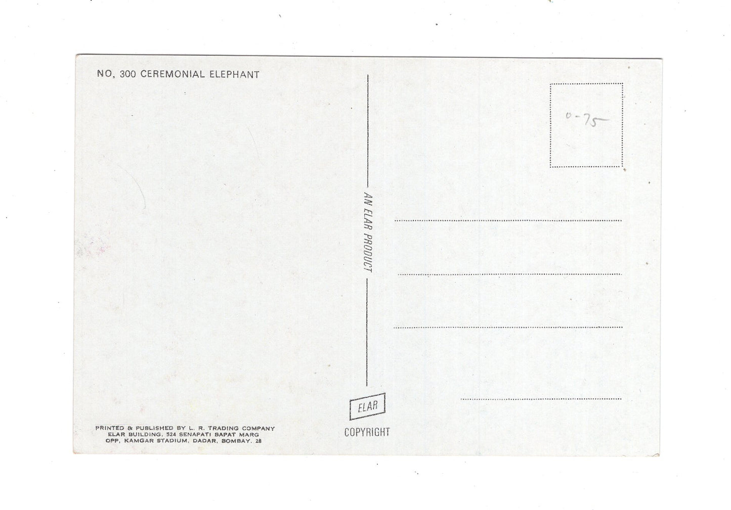 Ansichtskarte Ceremonial Elephant / Indien