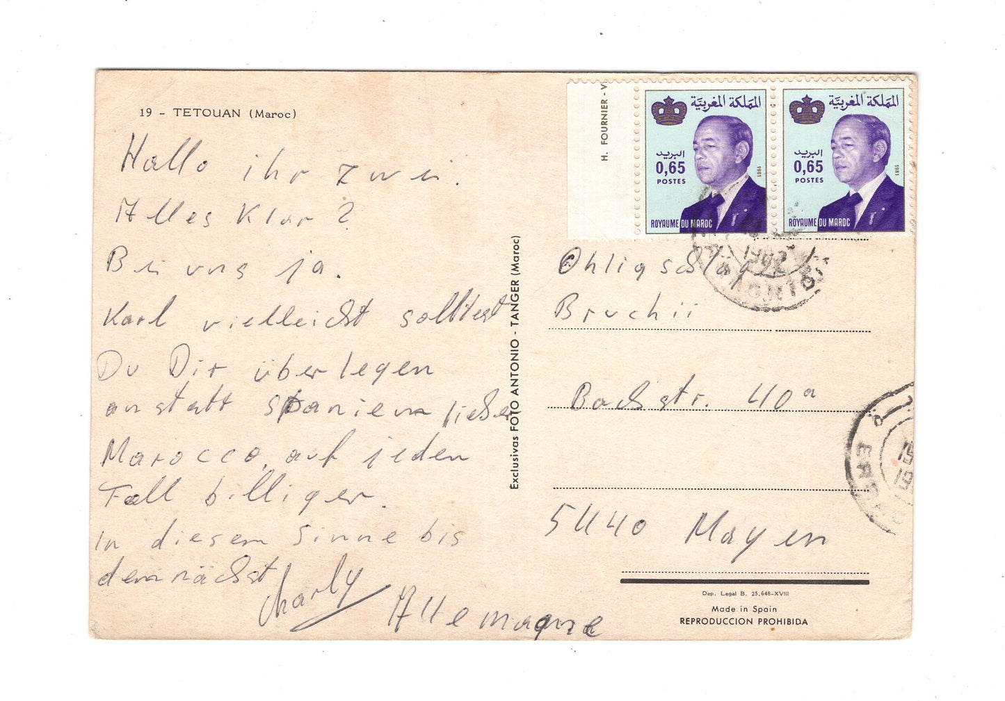 Ansichtskarte Tetouan / Marokko